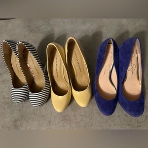 3 pairs of high heels 8M